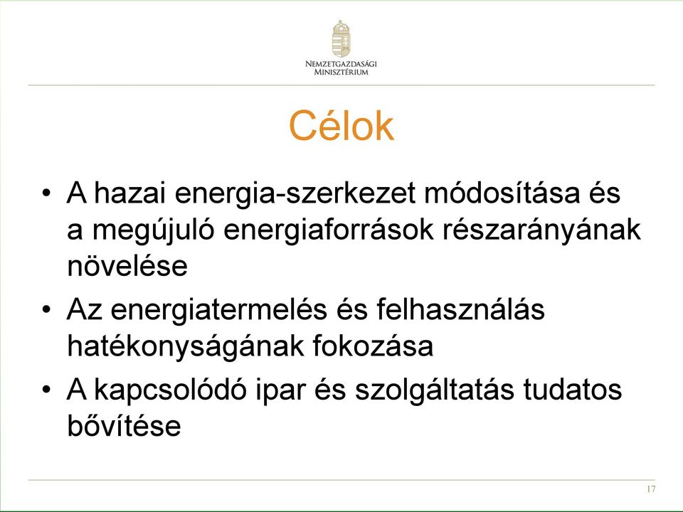 energiatermelés és felhasználás hatékonyságának