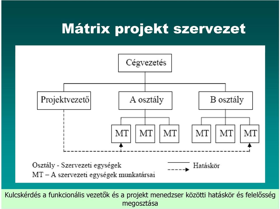 és a projekt menedzser közötti