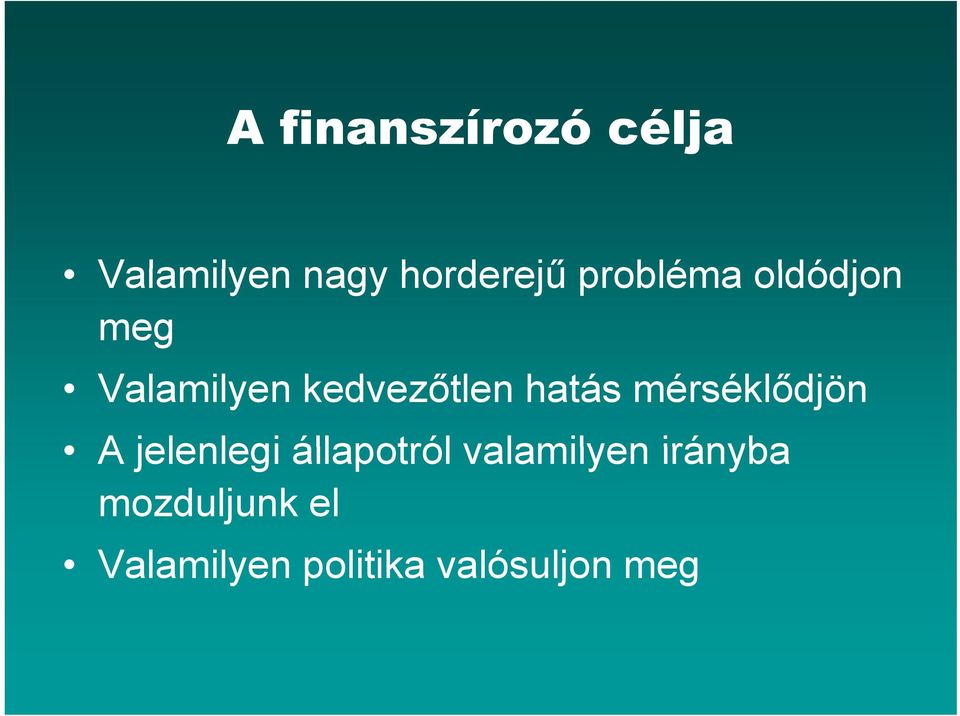 mérséklődjön A jelenlegi állapotról valamilyen