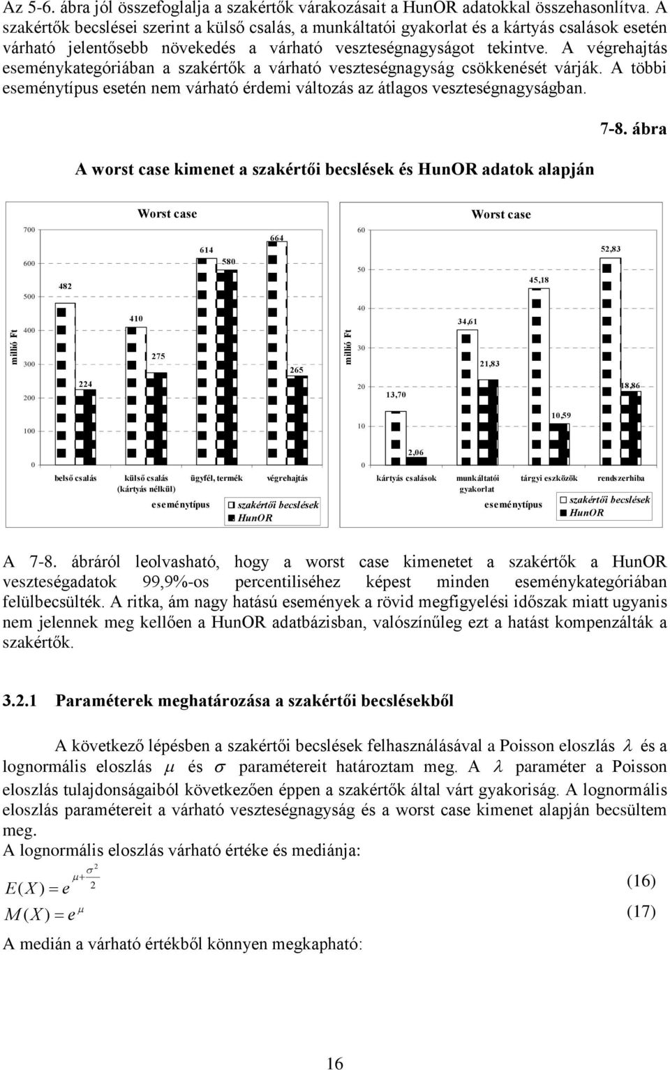 A végrehatás eseménykategóriában a szakértõk a várható veszteségnagyság csökkenését várák. A többi eseménytípus esetén nem várható érdemi változás az átlagos veszteségnagyságban.