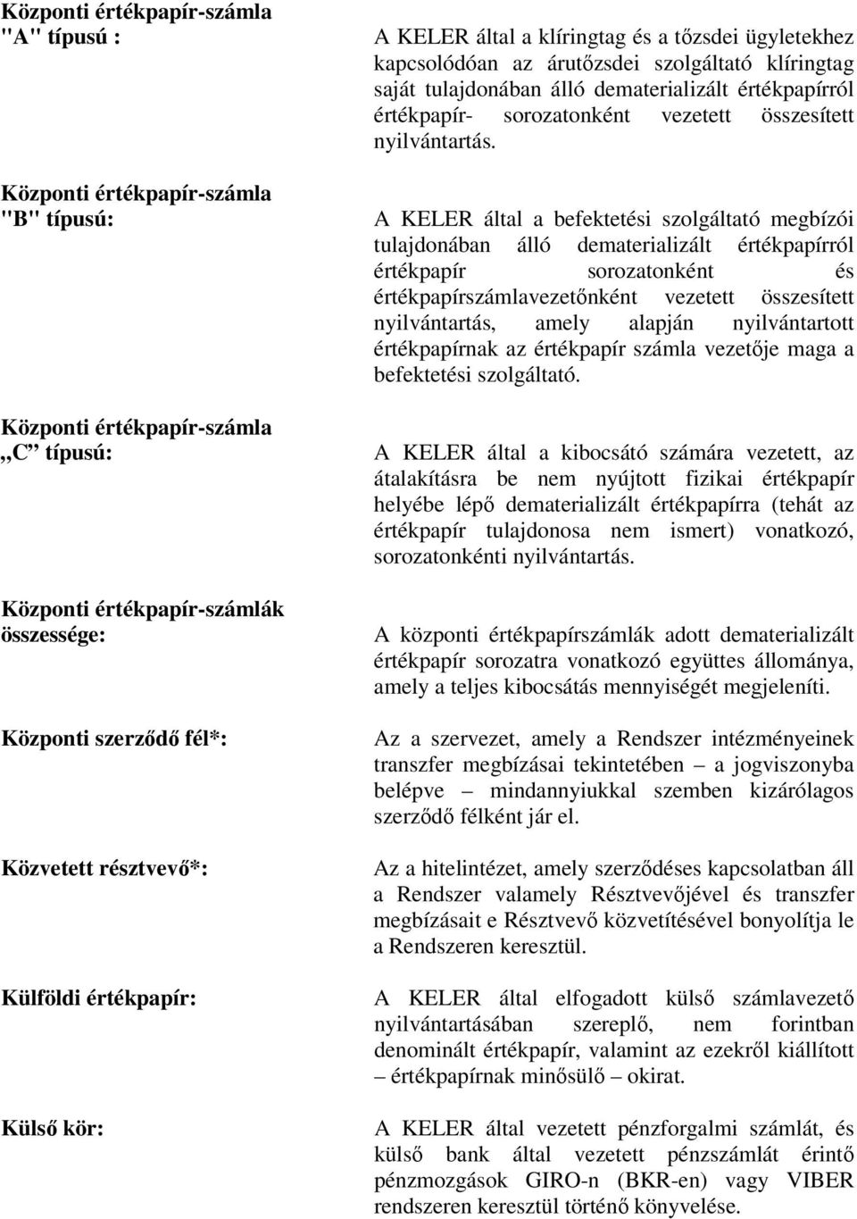 értékpapír- sorozatonként vezetett összesített nyilvántartás.