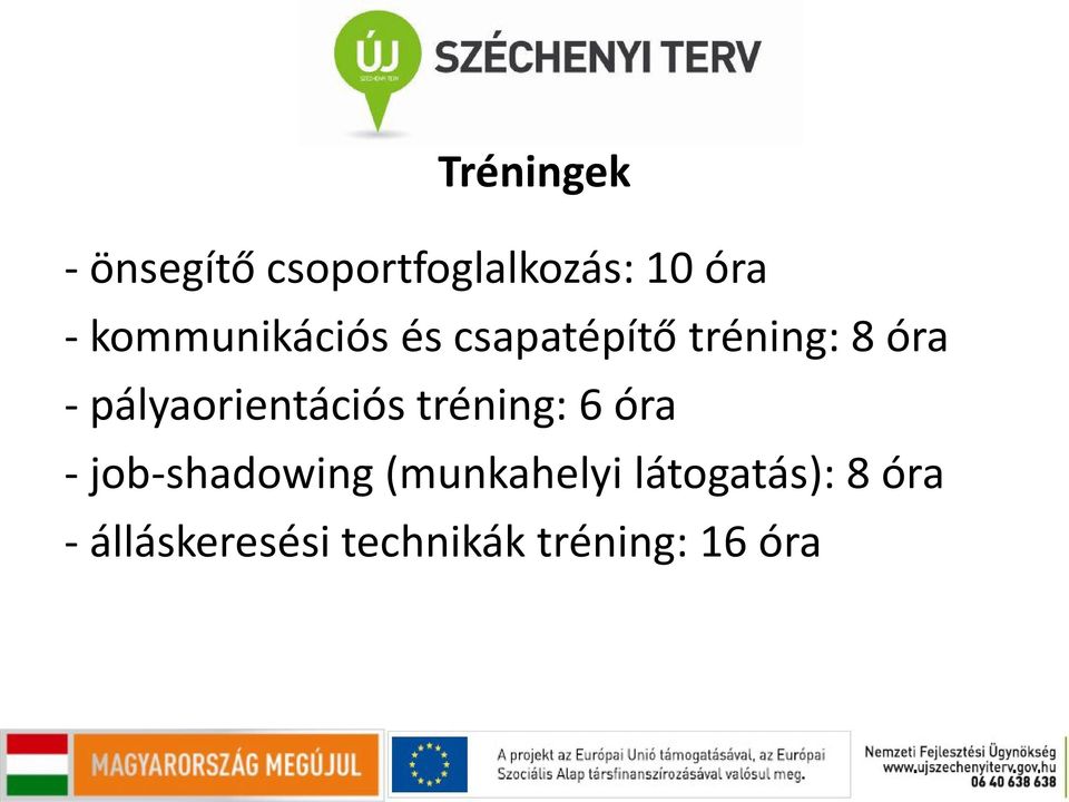 pályaorientációs tréning: 6 óra - job-shadowing