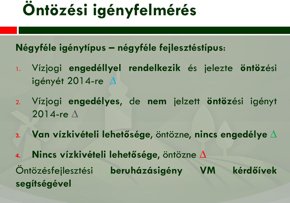 Vízjogi engedélyes, de nem jelzett öntözési igényt 2014-re 3.