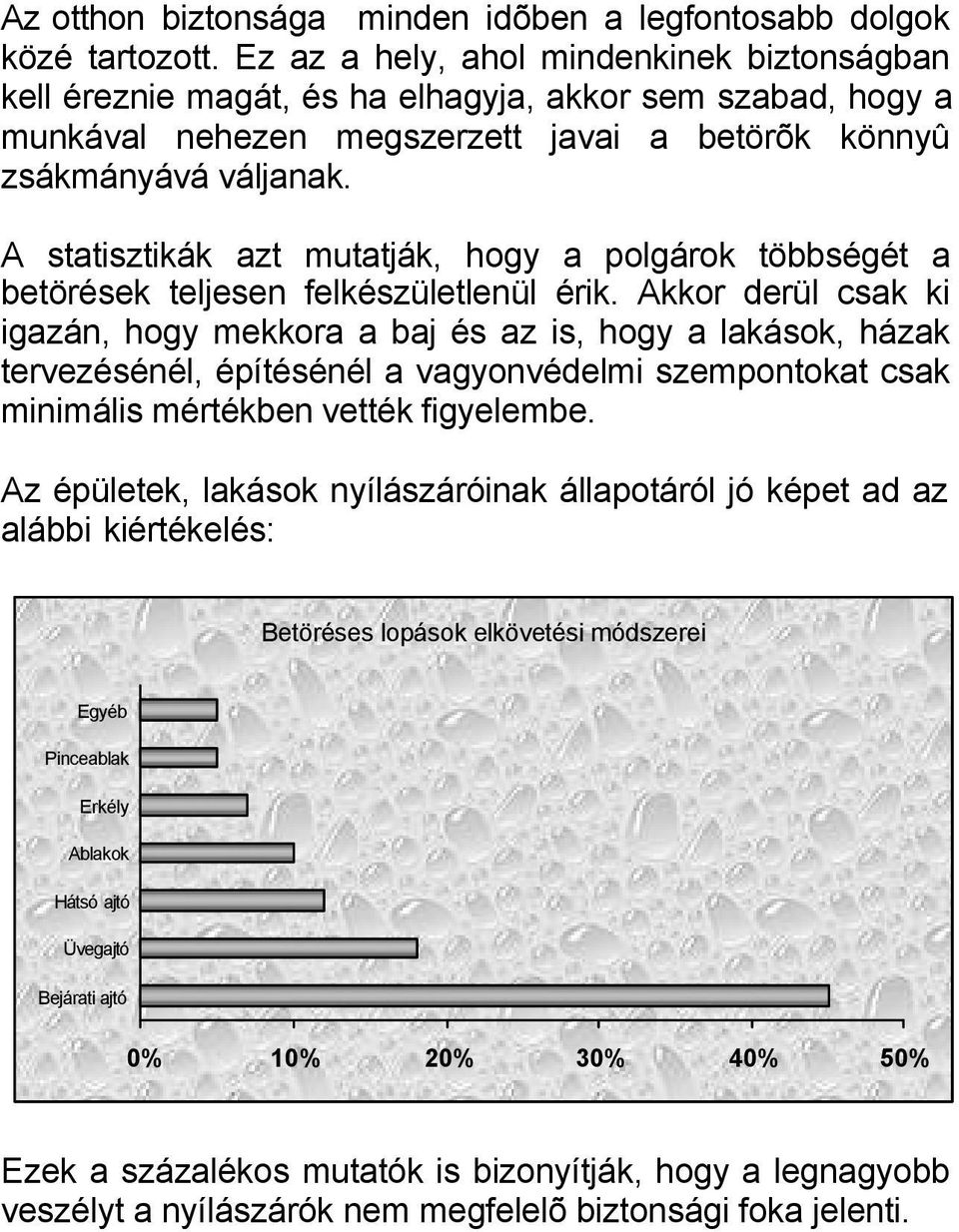 A statisztikák azt mutatják, hogy a polgárok többségét a betörések teljesen felkészületlenül érik.