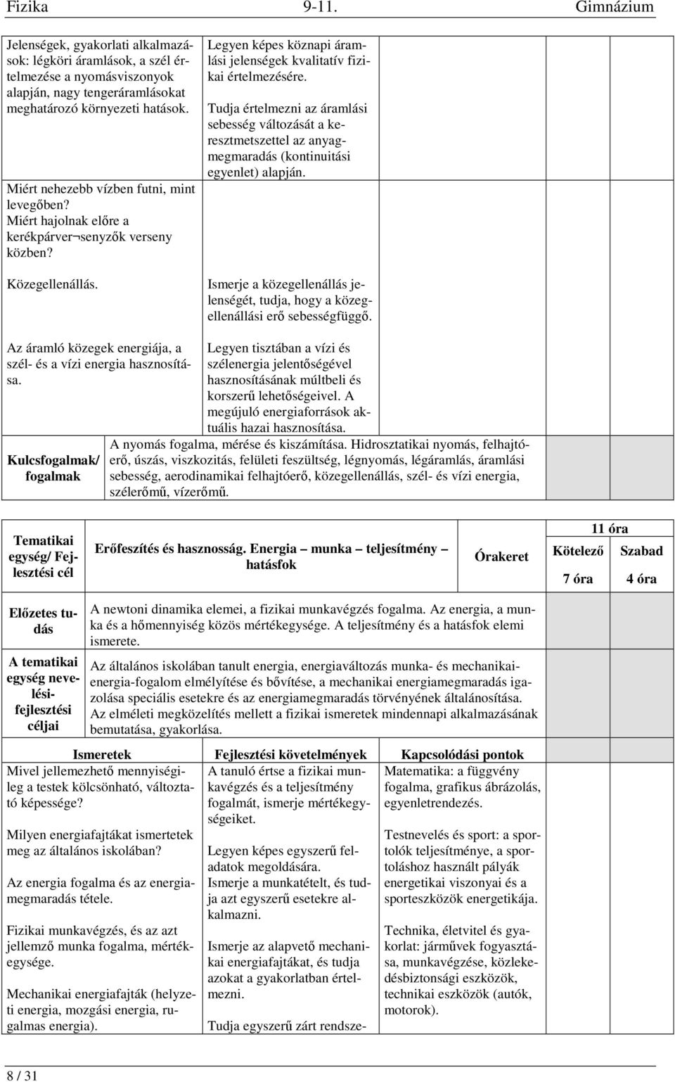 Tudja értelmezni az áramlási sebesség változását a keresztmetszettel az anyagmegmaradás (kontinuitási egyenlet) alapján.