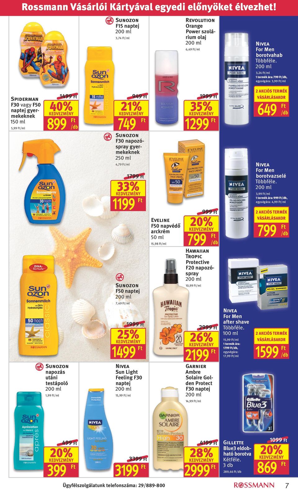 /ml 1 40% Sunozon napozás utáni testápoló 1,99 /ml 949 21% Sunozon F30 napozóspray gyermekeknek 4,79 /ml 1 33% 1199 Sunozon F50 naptej 7,49 /ml 1 1 Nivea Sun Light Feeling F30 naptej 15,99 /ml