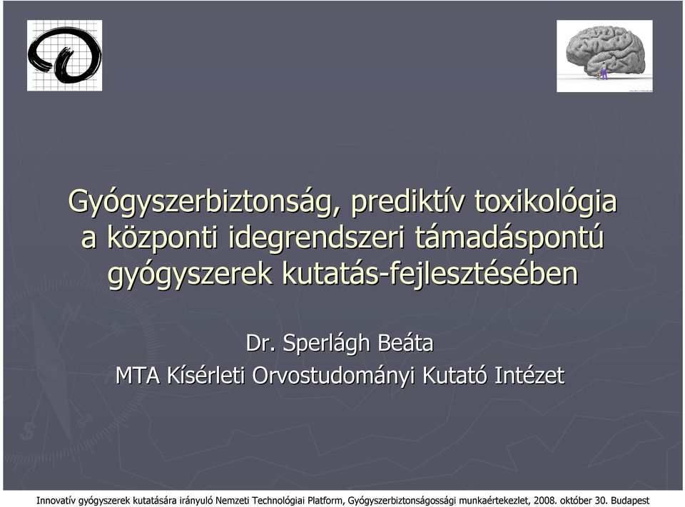 Sperlágh Beáta MTA Kísérleti K Orvostudományi Kutató Intézet Innovatív gyógyszerek