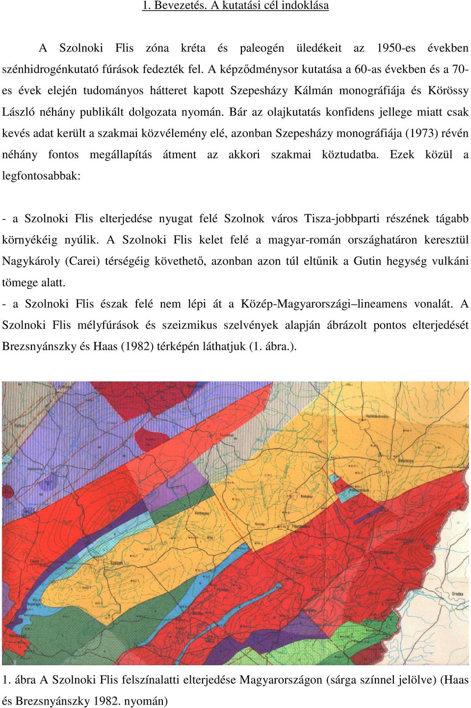 Bár az olajkutatás konfidens jellege miatt csak kevés adat került a szakmai közvélemény elé, azonban Szepesházy monográfiája (1973) révén néhány fontos megállapítás átment az akkori szakmai