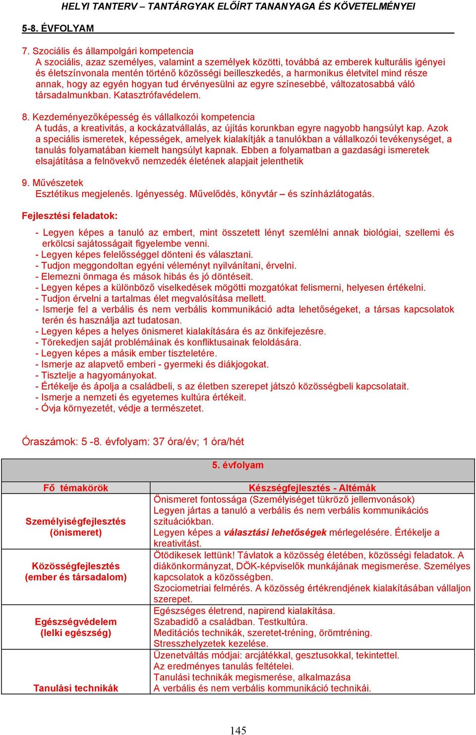 harmonikus életvitel mind része annak, hogy az egyén hogyan tud érvényesülni az egyre színesebbé, változatosabbá váló társadalmunkban. Katasztrófavédelem. 8.