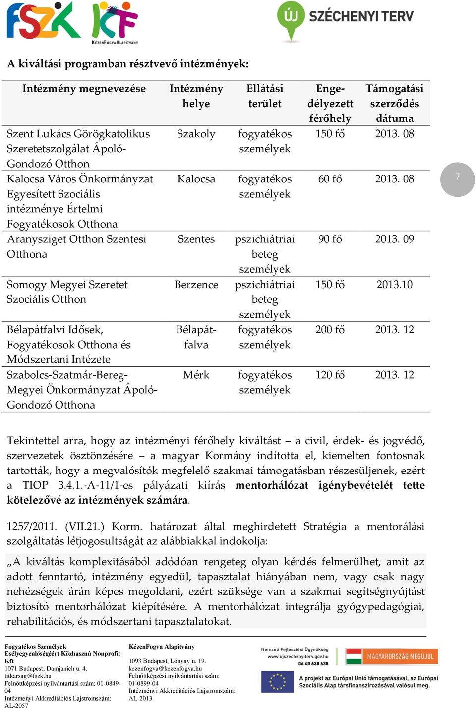 Önkormányzat Egyesített Szociális intézménye Értelmi Fogyatékosok Otthona Aranysziget Otthon Szentesi Otthona Mérk Ellátási terület fogyatékos személyek fogyatékos személyek pszichiátriai beteg