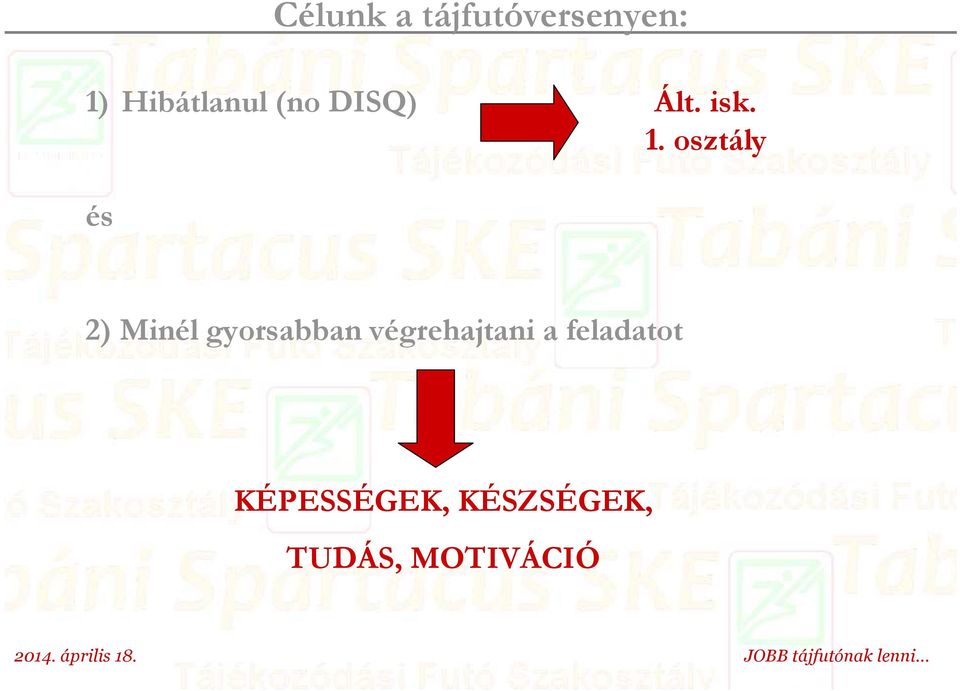 osztály és 2) Minél gyorsabban