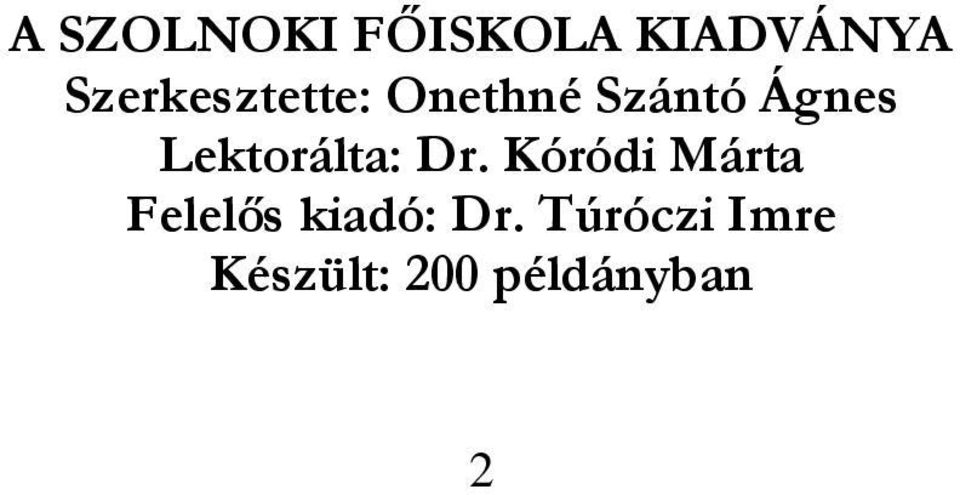 Lektorálta: Dr.
