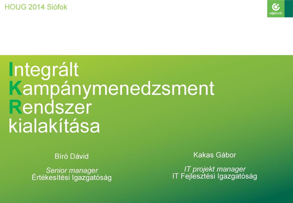 Bíró Dávid Senior manager Értékesítési