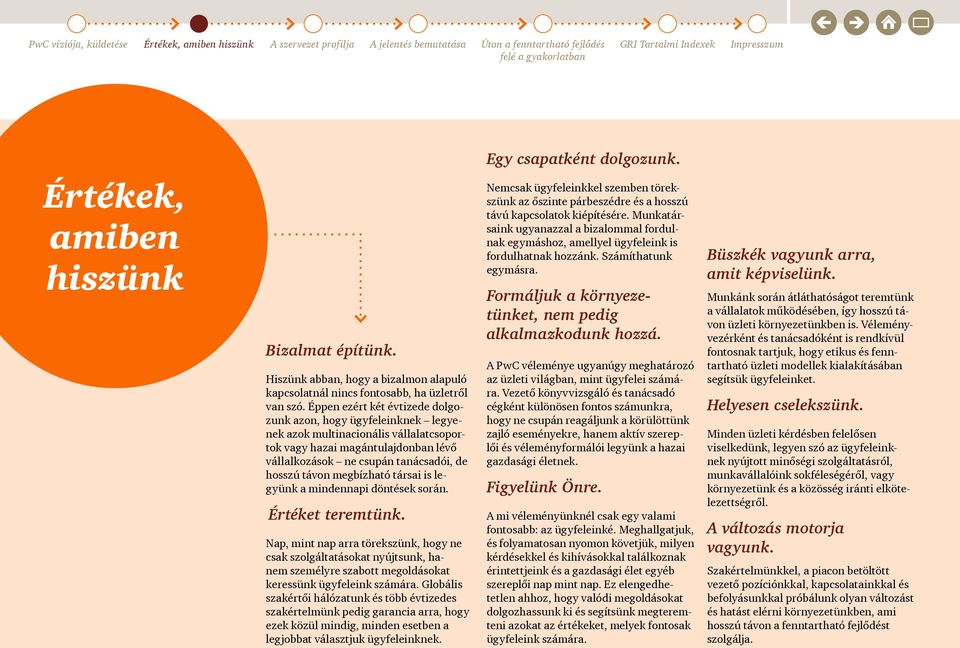 Hiszünk abban, hogy a bizalmon alapuló kapcsolatnál nincs fontosabb, ha üzletről van szó.
