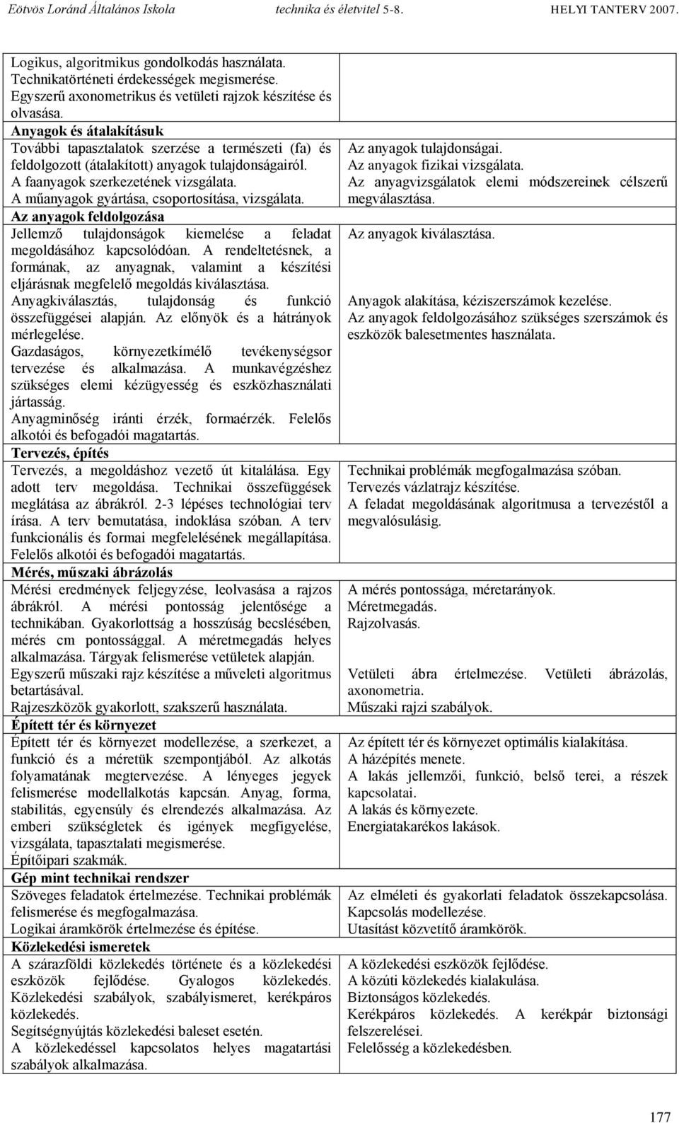 A műanyagok gyártása, csoportosítása, vizsgálata. Az anyagok feldolgozása Jellemző tulajdonságok kiemelése a feladat megoldásához kapcsolódóan.