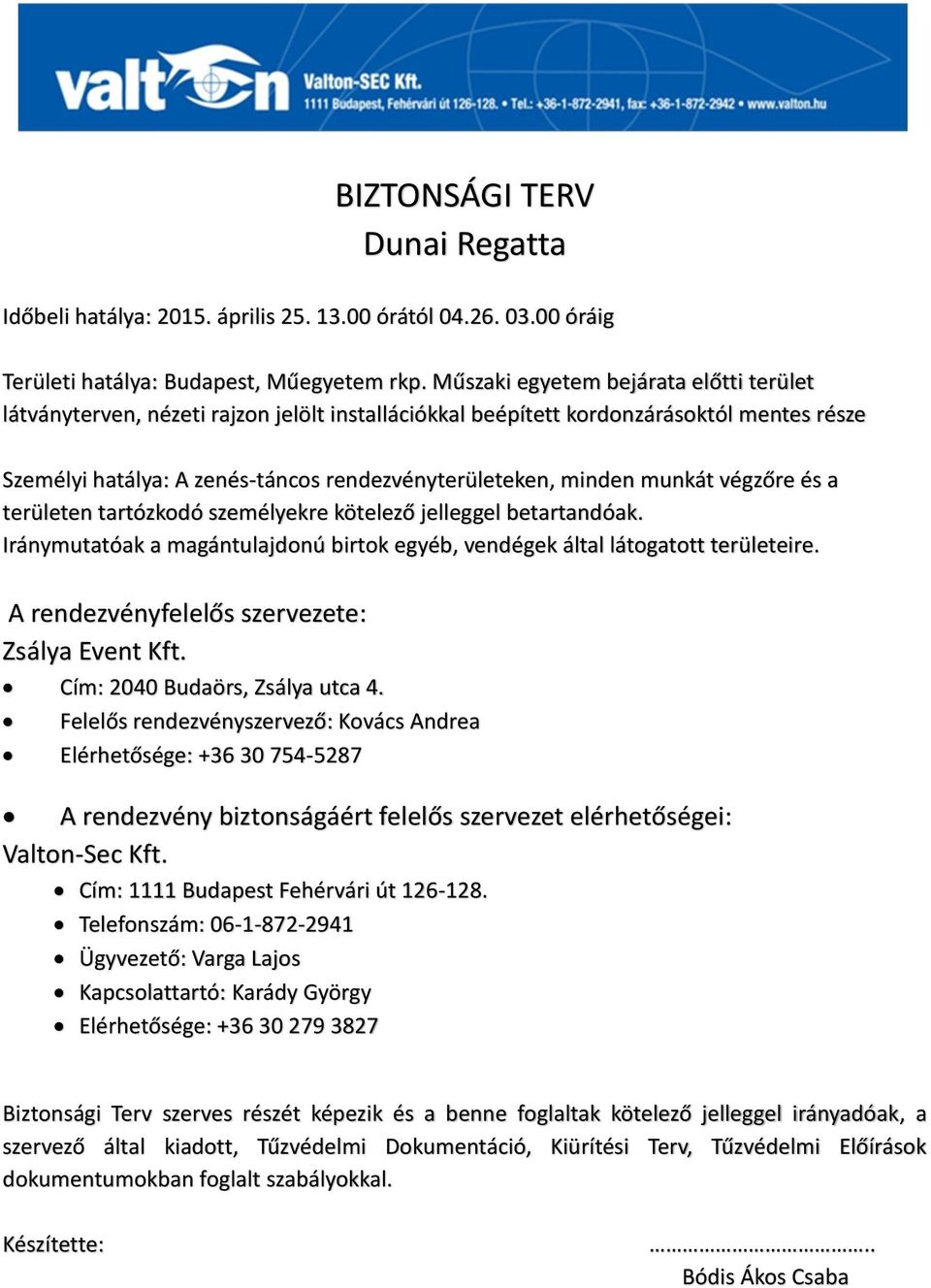 munkát végzőre és a területen tartózkodó személyekre kötelező jelleggel betartandóak. Iránymutatóak a magántulajdonú birtok egyéb, vendégek által látogatott területeire.