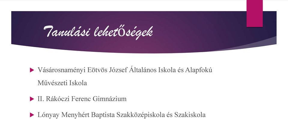 Művészeti Iskola II.