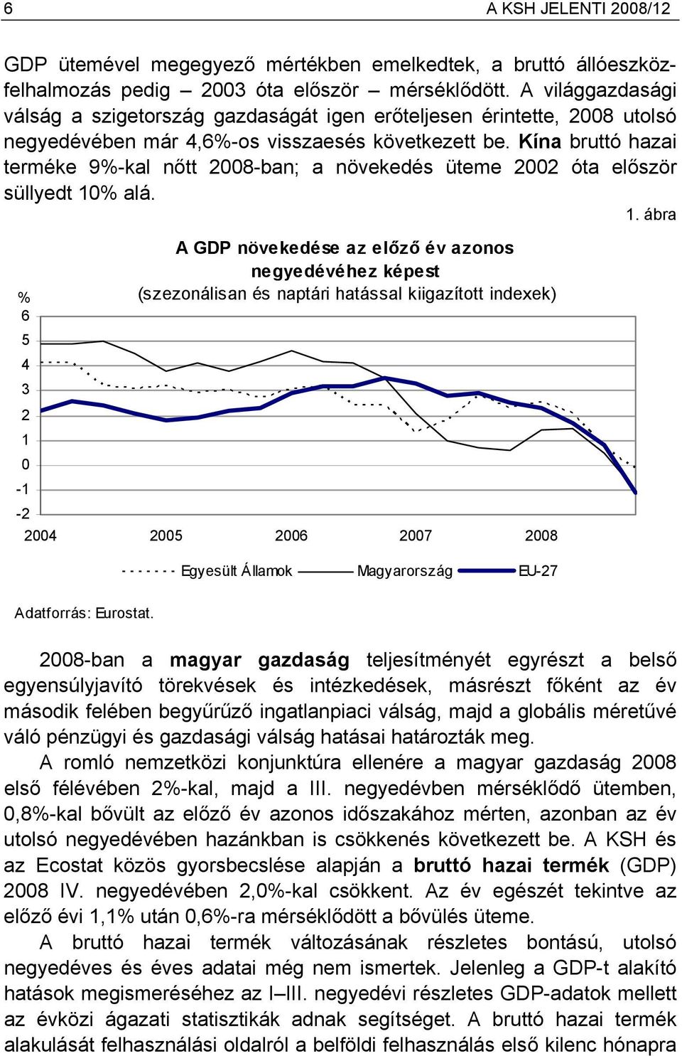 Kína bruttó hazai terméke 9%-kal nőtt 2008-ban; a növekedés üteme 2002 óta először süllyedt 10