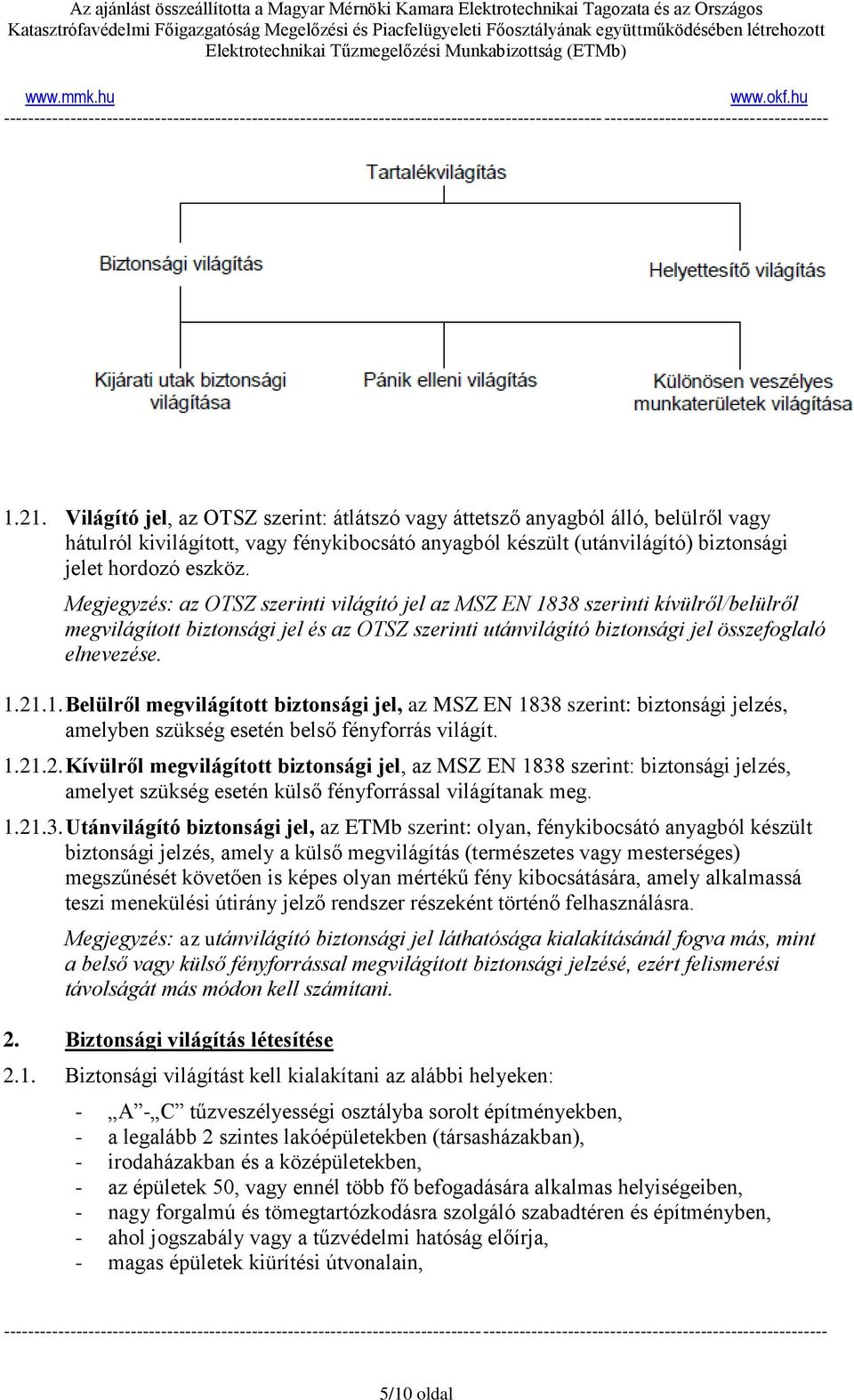 1.21.2. Kívülről megvilágított biztonsági jel, az MSZ EN 1838