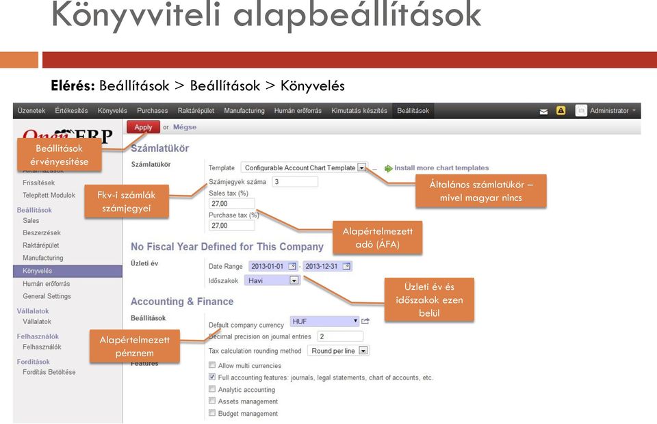 Általános számlatükör mivel magyar nincs Alapértelmezett adó