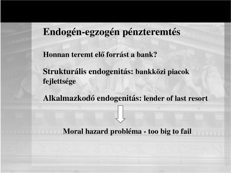 Strukturális endogenitás: bankközi piacok