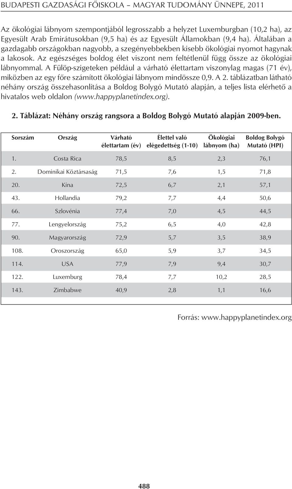 Az egészséges boldog élet viszont nem feltétlenül függ össze az ökológiai lábnyommal.