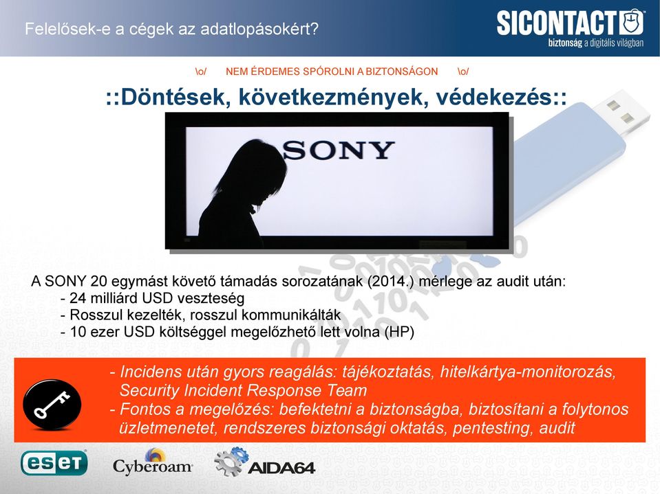 költséggel megelőzhető lett volna (HP) - Incidens után gyors reagálás: tájékoztatás, hitelkártya-monitorozás, Security