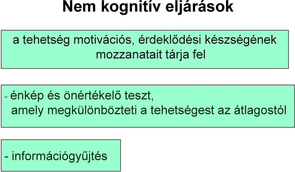 énkép és önértékelő teszt, amely