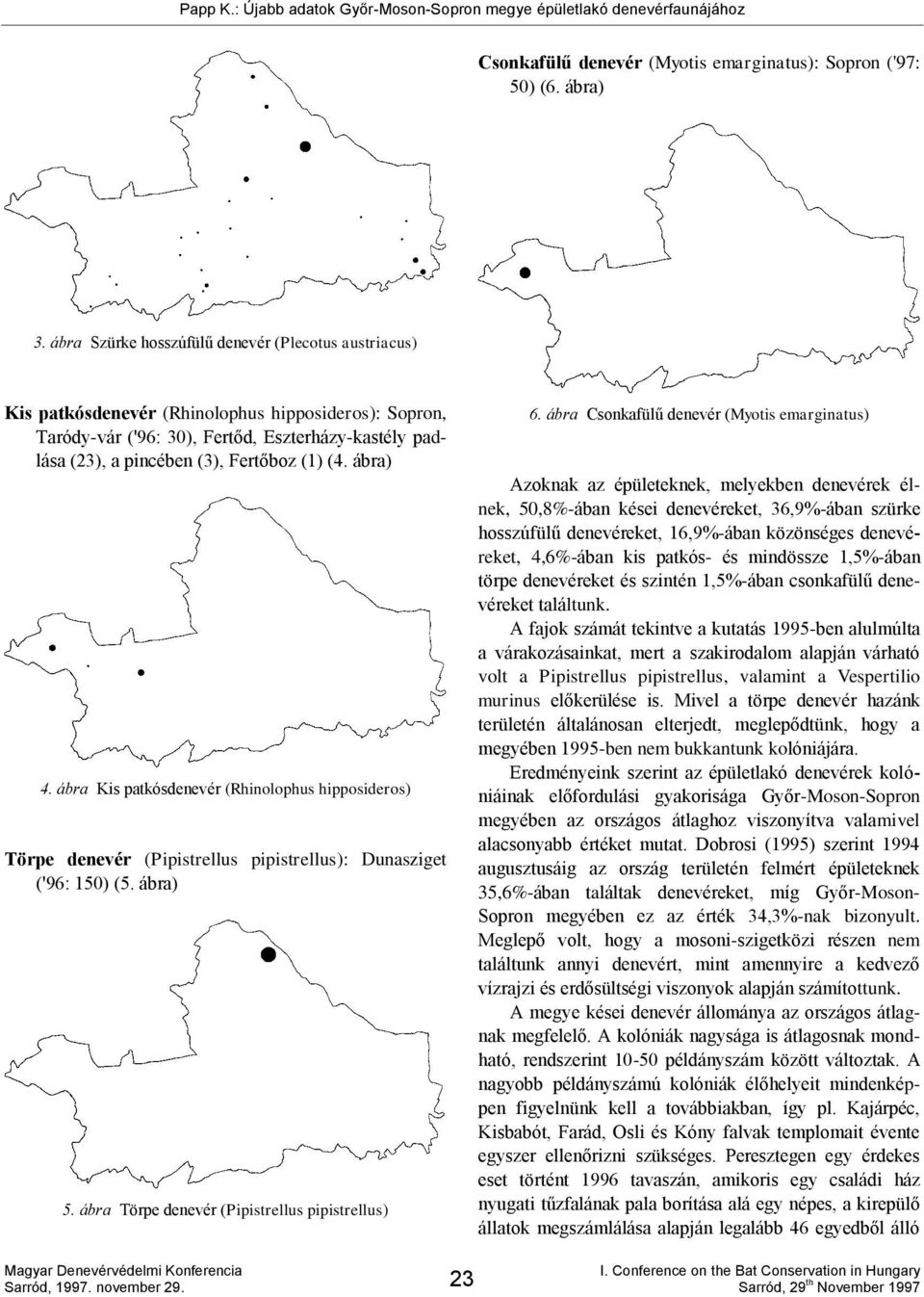 (4. ábra) 4. ábra Kis patkósdenevér (Rhinolophus hipposideros) Törpe denevér (Pipistrellus pipistrellus): Dunasziget ('96: 150) (5. ábra) 5. ábra Törpe denevér (Pipistrellus pipistrellus) 6.