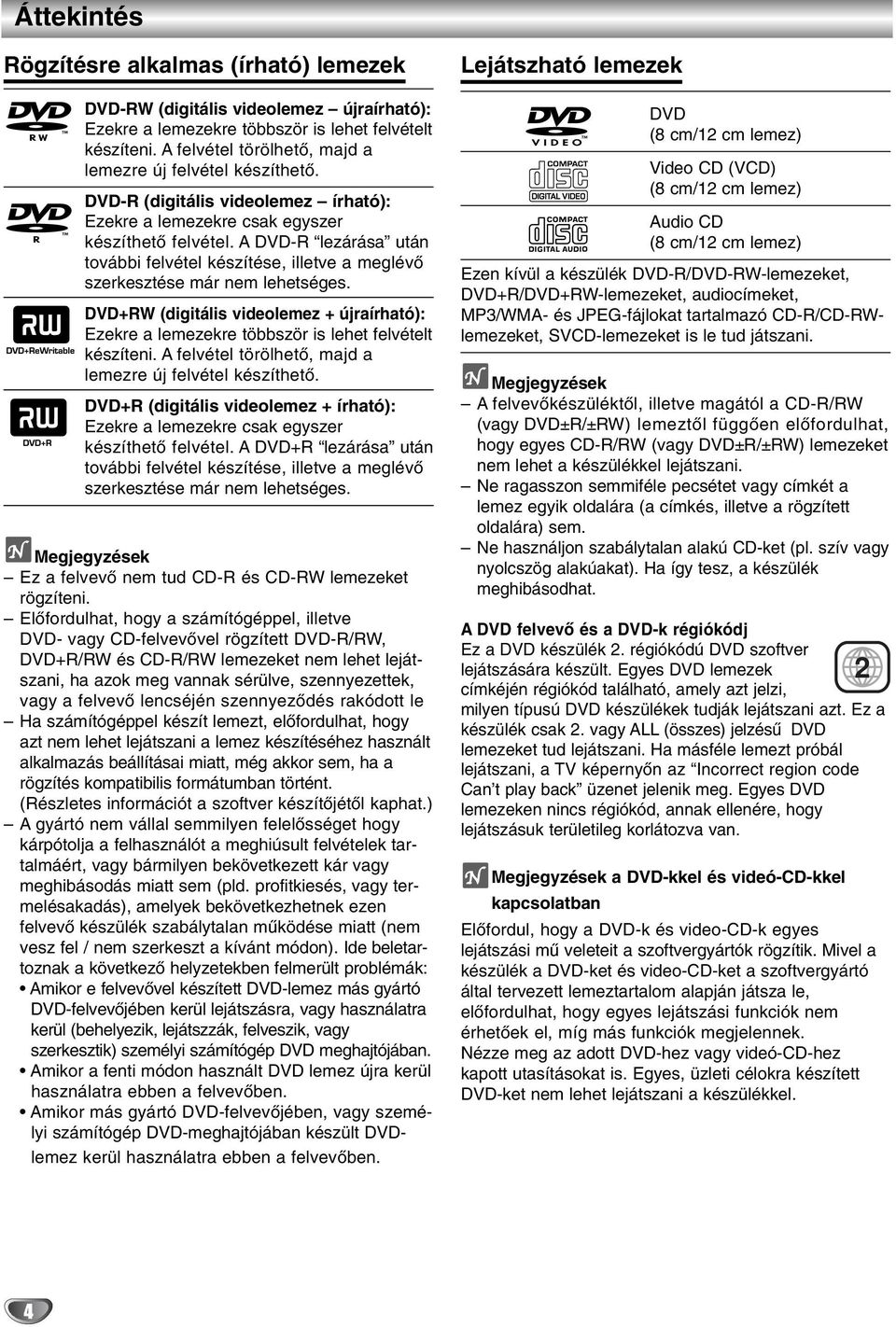 A DVD-R lezárása után további felvétel készítése, illetve a meglévő szerkesztése már nem lehetséges.