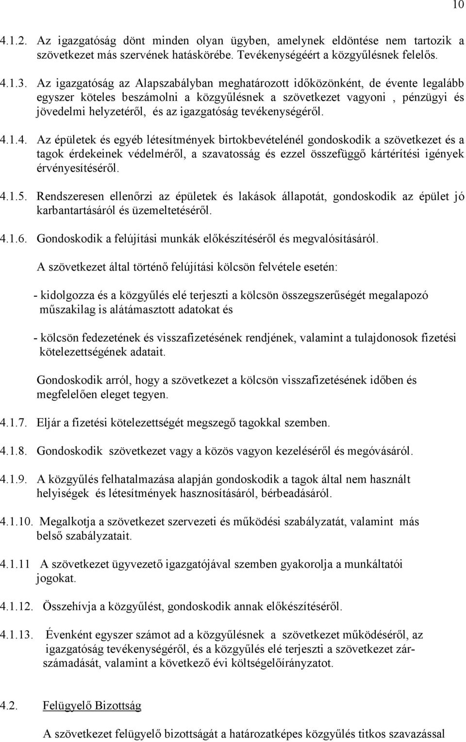 tevékenységéről. 4.