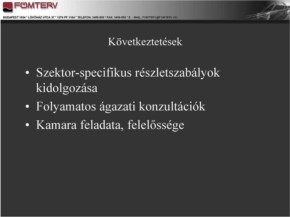részletszabályok kidolgozása