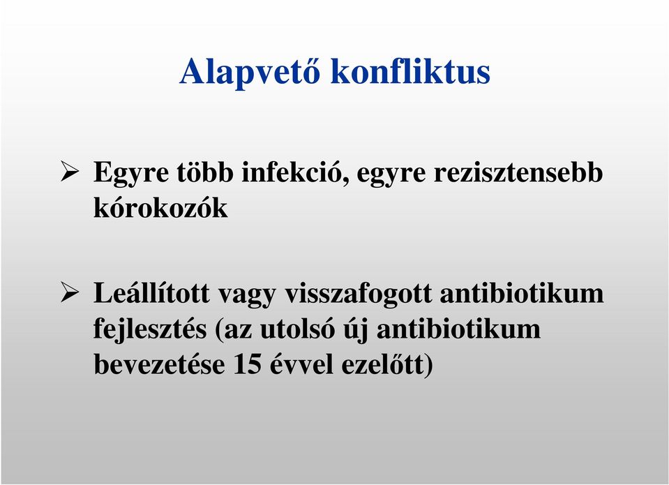 vagy visszafogott antibiotikum fejlesztés