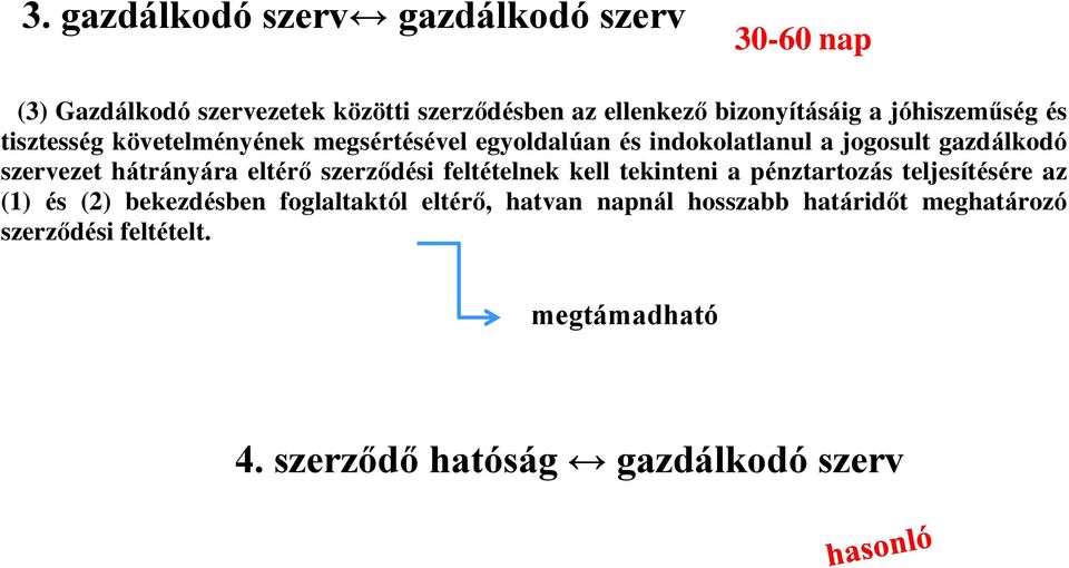 hátrányára eltérő szerződési feltételnek kell tekinteni a pénztartozás teljesítésére az (1) és (2) bekezdésben