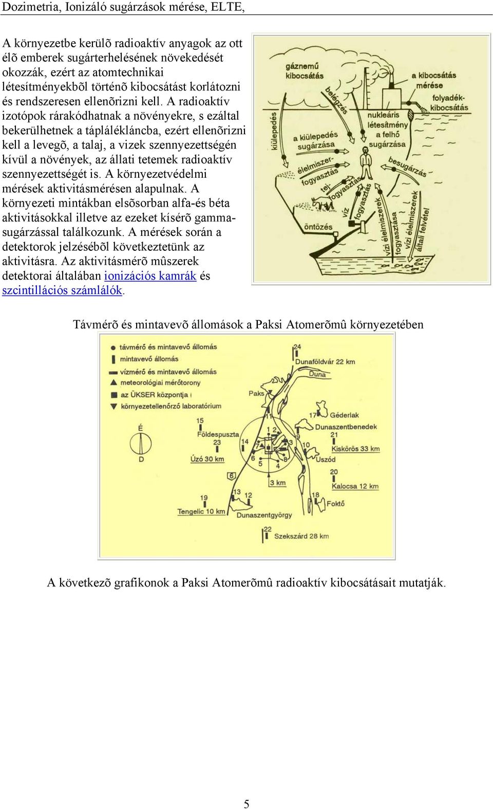 tetemek radioaktív szennyezettségét is. A környezetvédelmi mérések aktivitásmérésen alapulnak.
