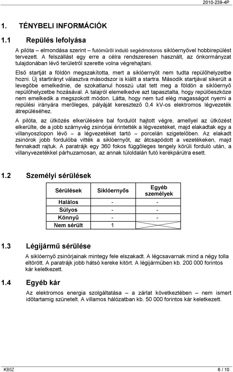 Első startját a földön megszakította, mert a siklóernyőt nem tudta repülőhelyzetbe hozni. Új startirányt választva másodszor is kiállt a startra.