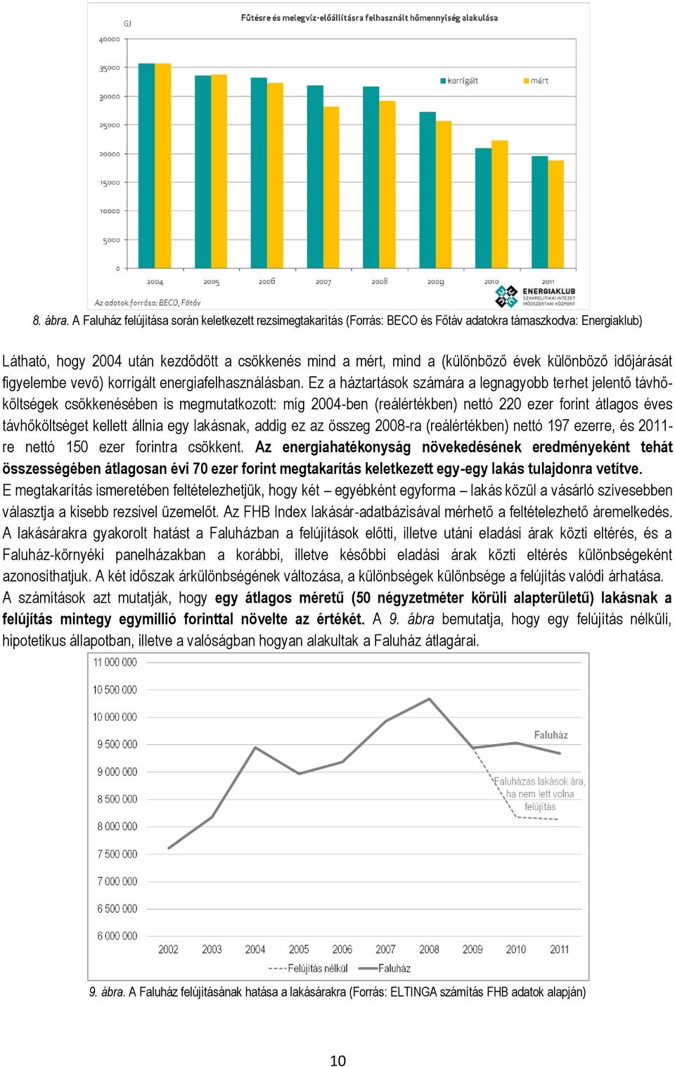 különböző időjárását figyelembe vevő) korrigált energiafelhasználásban.