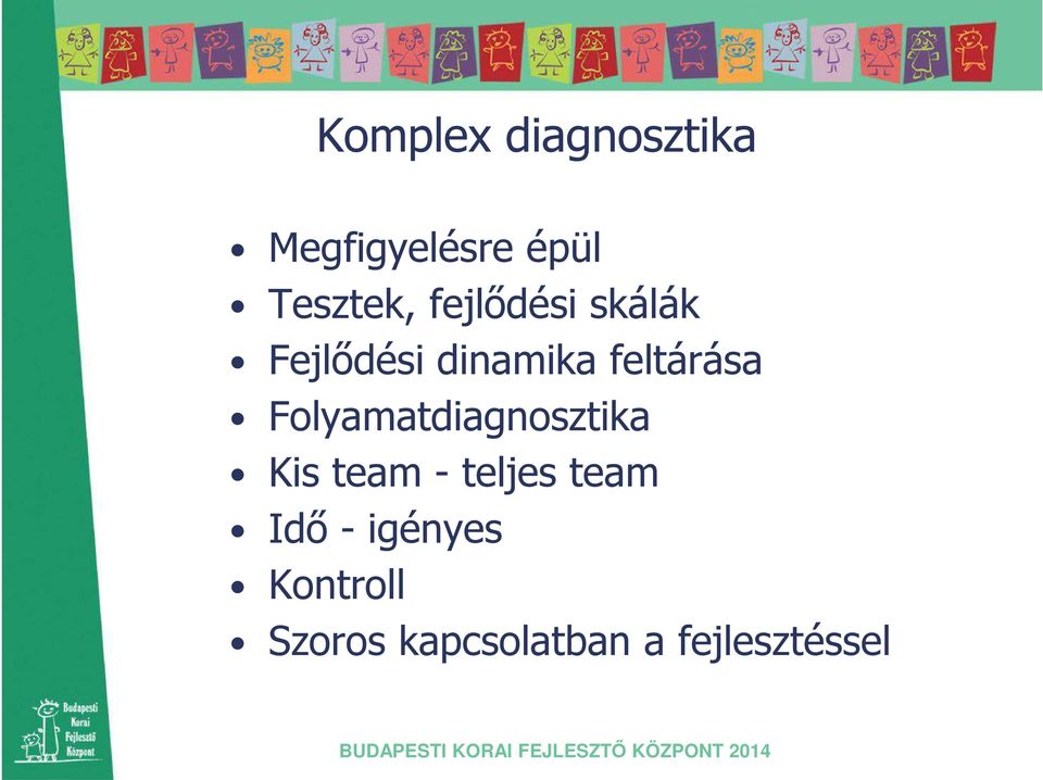 Folyamatdiagnosztika Kis team - teljes team Idő -