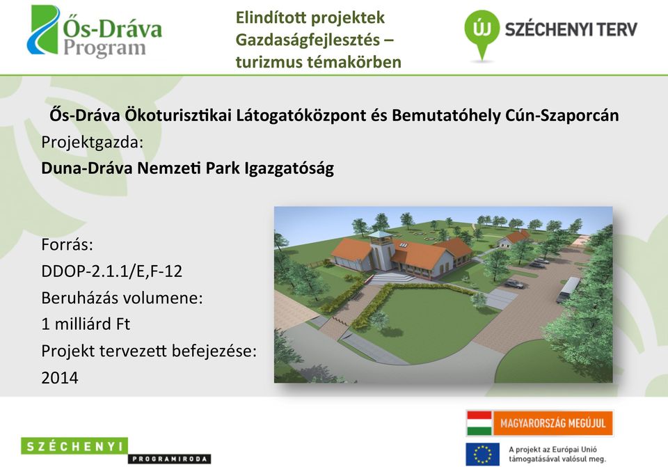 Projektgazda: Duna- Dráva Nemzeg Park Igazgatóság Forrás: DDOP- 2.1.