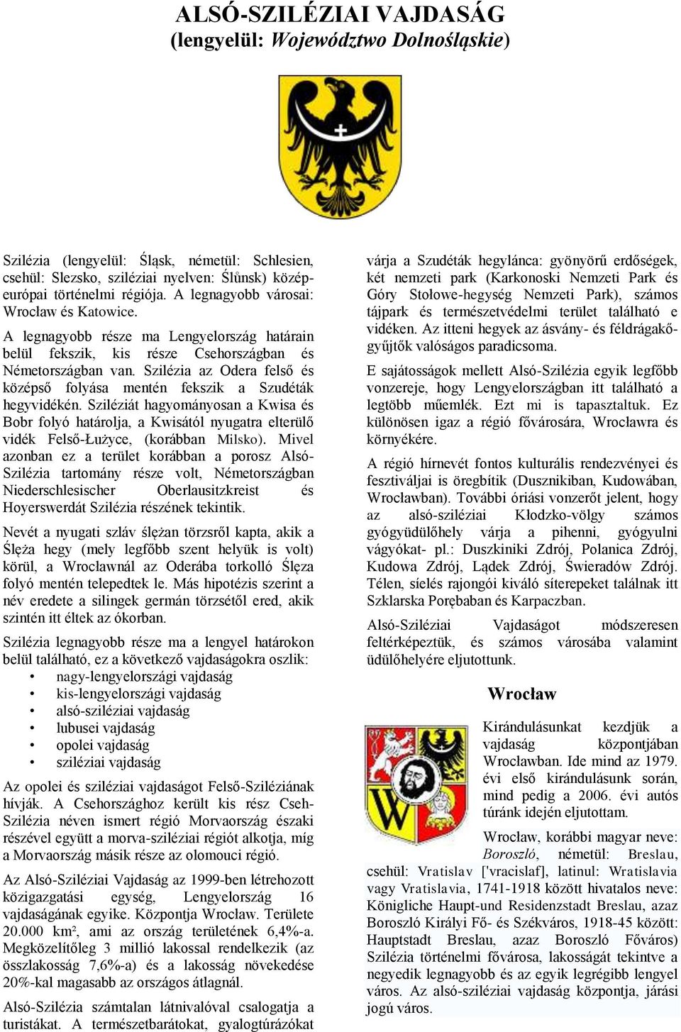 ALSÓ-SZILÉZIAI VAJDASÁG (lengyelül: Województwo Dolnośląskie) - PDF Free  Download