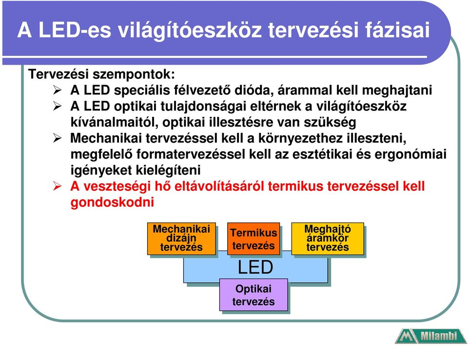 környezethez illeszteni, megfelelő formatervezéssel kell az esztétikai és ergonómiai igényeket kielégíteni A veszteségi hő