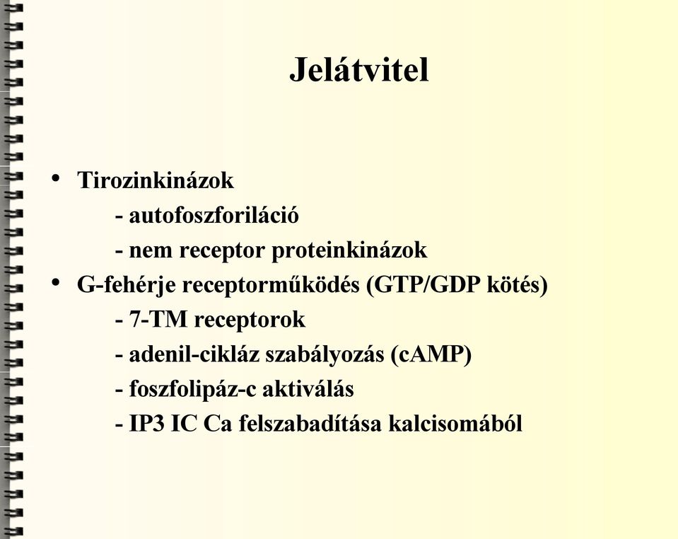 kötés) - 7-TM receptorok - adenil-cikláz szabályozás