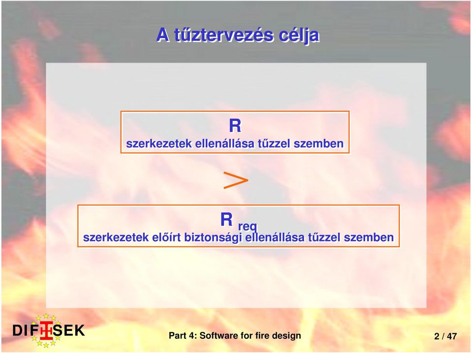 szemben R req szerkezetek előírt