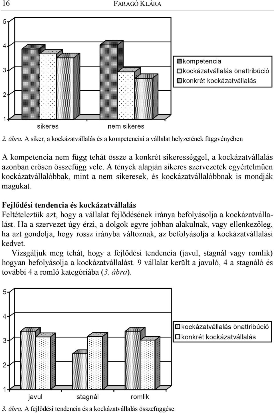 A tények alapján sikeres szervezetek egyértelm en kockázatvállalóbbak, mint a nem sikeresek, és kockázatvállalóbbnak is mondják magukat.