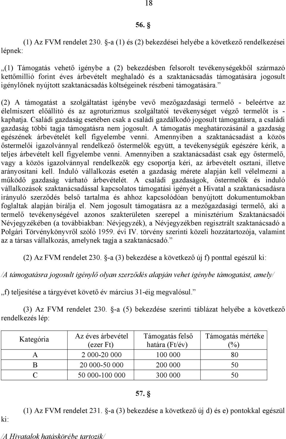 szaktanácsadás támogatására jogosult igénylőnek nyújtott szaktanácsadás költségeinek részbeni támogatására.