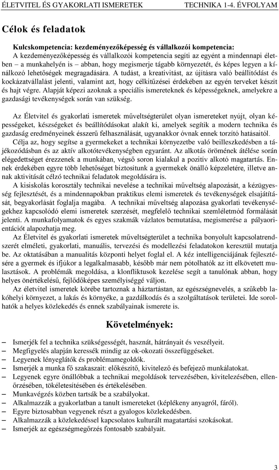 A tudást, a kreativitást, az újításra való beállítódást és kockázatvállalást jelenti, valamint azt, hogy célkitűzései érdekében az egyén terveket készít és hajt végre.