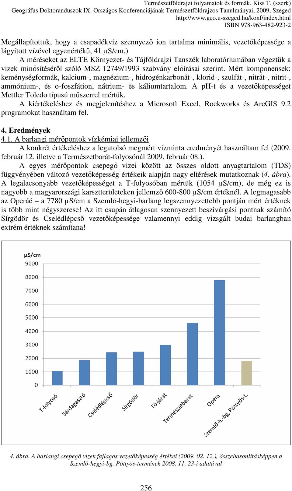 Mért komponensek: keménységformák, kalcium-, magnézium-, hidrogénkarbonát-, klorid-, szulfát-, nitrát-, nitrit-, ammónium-, és o-foszfátion, nátrium- és káliumtartalom.