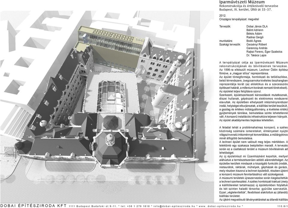 Iparművészeti Múzeum Rekonstrukciója és értéknövelő tervezése Budapest, IX.  kerület, Üllői út - PDF Free Download