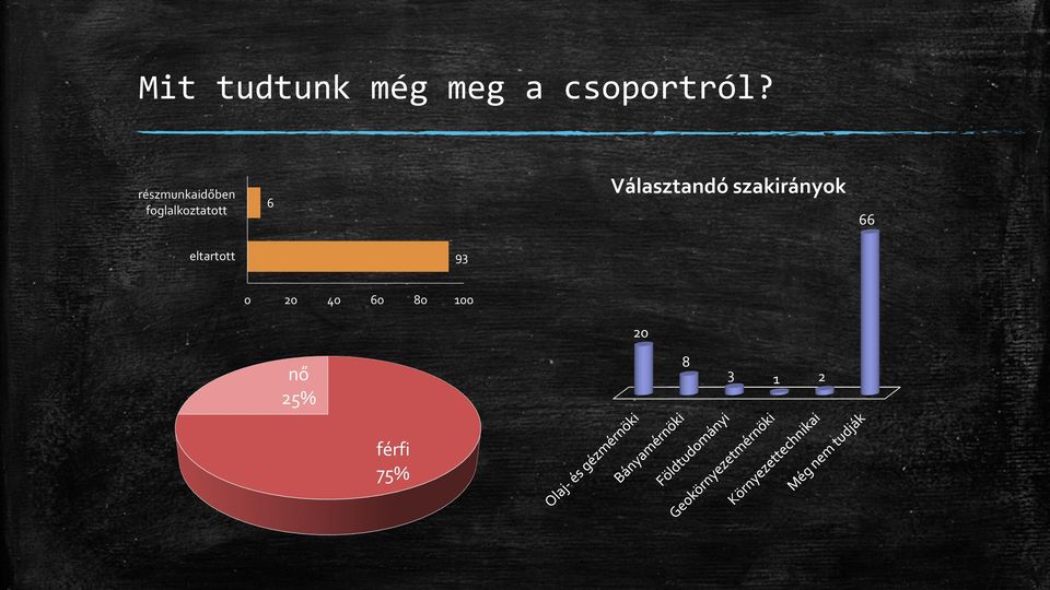 Választandó szakirányok 66 eltartott