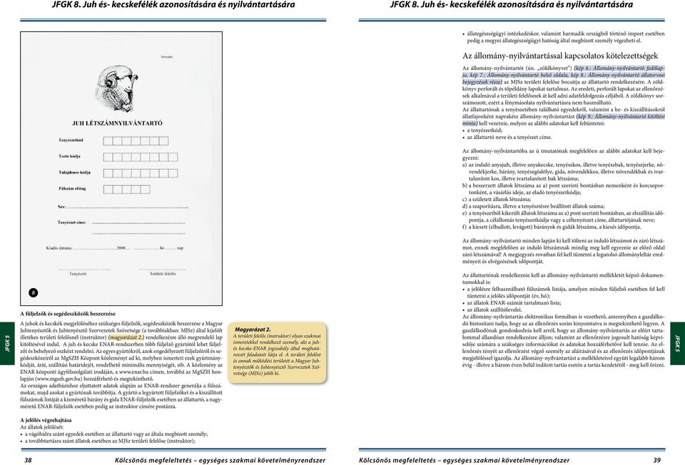 személy végezheti el. Az állomány-nyilvántartással kapcsolatos kötelezettségek Az állomány-nyilvántartót (ún. zöldkönyvet ) (kép 6.: Állomány-nyilvántartó fedőlapja, kép 7.
